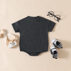 3-24M Baby Letter Print Short Sleeve Bodysuit  Baby Clothing   