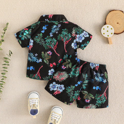 6M-3Y Baby Boys Sets Floral Shirts & Shorts  Boys Boutique Clothing   