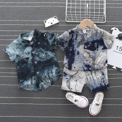 9M-4Y Tie-Dye Print Shirts And Shorts  Toddler Boy Clothes   
