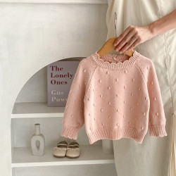 3-24M Baby Puff Point Long Sleeve Pullover Knit Sweater  Baby Clothing   
