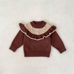 3-24M Baby Handmade Ball Crochet Pullover Knitted Sweater  Baby Clothes   