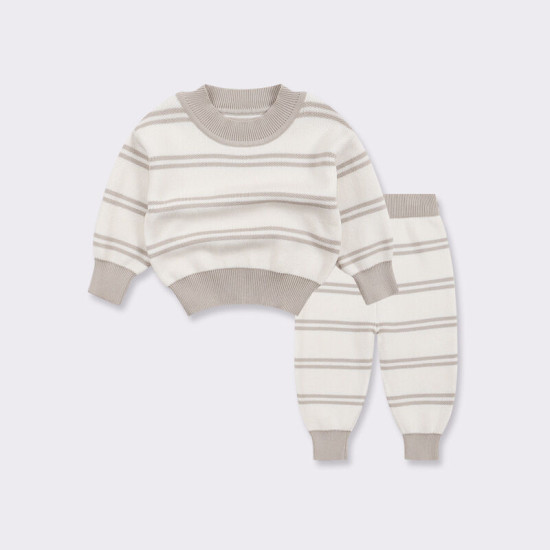 3-24M Baby Pajamas Set Striped Sweater And Pants  Baby Clothing   