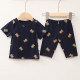 9M-4Y Toddler Girl & Boy Intimates & Pajamas Sets Short-Sleeved Cartoon Bear Print Top And Shorts  Children Clothing   