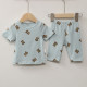 9M-4Y Toddler Girl & Boy Intimates & Pajamas Sets Short-Sleeved Cartoon Bear Print Top And Shorts  Children Clothing   