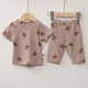 9M-4Y Toddler Girl & Boy Intimates & Pajamas Sets Short-Sleeved Cartoon Bear Print Top And Shorts  Children Clothing   