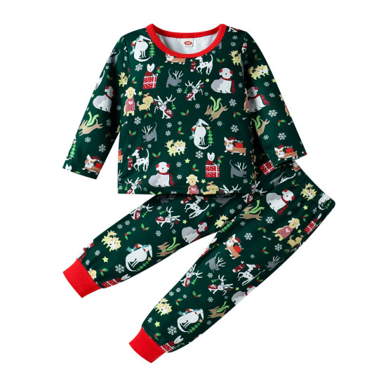 9M-4Y Toddler Christmas Loungewear Sets Pullover And Pants  Toddler Clothing   