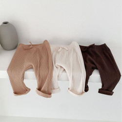 3-24M Baby Solid Color Ribbed Pants  Baby Clothes   