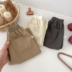 3-24M Baby Solid Color Cargo Trousers  Baby Clothes Suppliers   