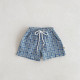 3-24M Baby Plaid Fake Drawstring Shorts  Baby Clothing   