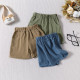 9M-4Y Toddler Girls Solid Color Pocket Shorts  Boys Clothing   