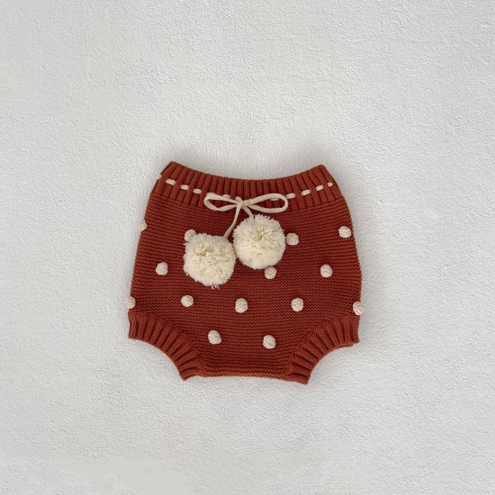 3-24M Baby Girls Knitted Ball Crochet Shorts  Baby Boutique Clothing  