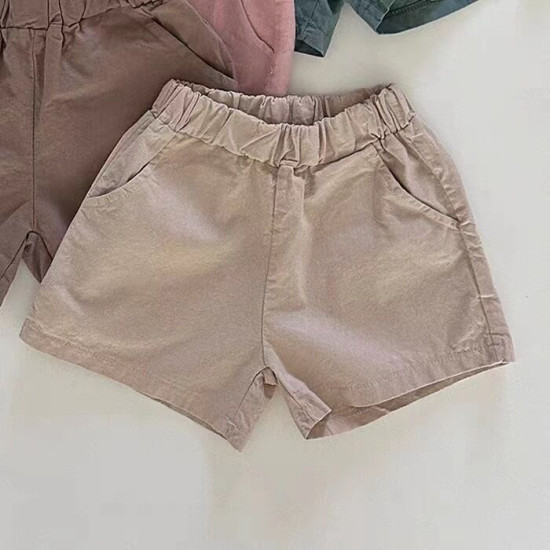 6-24M Baby Solid Color Elastic Waist Shorts  Baby Boutique Clothing   