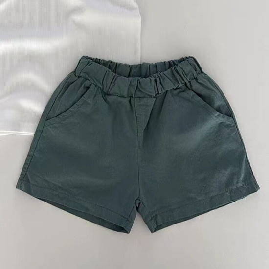 6-24M Baby Solid Color Elastic Waist Shorts  Baby Boutique Clothing   