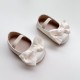  Solid Color Bow Baby Shoes   