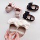  Solid Color Bow Baby Shoes   