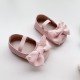  Solid Color Bow Baby Shoes   