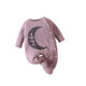 0-6M Baby Boy Moon Pattern Long Sleeves Footie Jumpsuit  Baby Clothes   