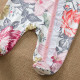 0-9M Newborn Floral Print Ruffled Footie Jumpsuit  Baby Boutique Clothing   