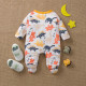 Newborn Baby Cartoon Dinosaur Footie Jumpsuit  Baby Clothing   