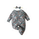 0-9M Baby Girls Pajamas Flower Print Jumpsuit & Headband  Baby Clothes   