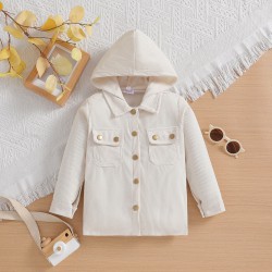 2-6Y Toddler Girls Long Sleeve Hooded Casual Cardigan Jackets  Girls Fashion Clothes   