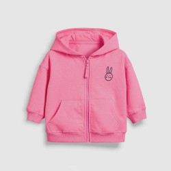 18M-7Y Toddler Girls Pink Hooded Zipper Jackets  Girls Clothing   