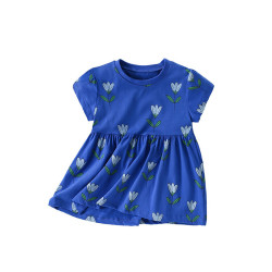 18M-7Y Toddler Girls Floral Print Short Sleeve T-Shirts  Girls Clothing   