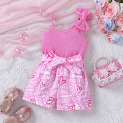 18M-6Y Toddler Girls Patchwork Bow Jumpsuit & Rompers  Girls Clothes   