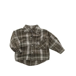 9M-6Y Toddler Vintage Boys And Girls Plaid Shirt  Toddler Boutique Clothing   
