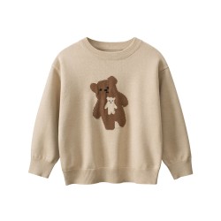 18M-7Y Toddler Girls Bear Knitted Pullover Sweater  Girls Clothes   