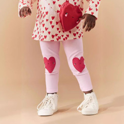 18M-7Y Toddler Girls Love Heart Print Leggings  Girls Clothes   