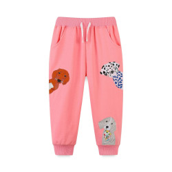18M-7Y Toddler Girls Embroidered Animal Print Track Pants  Girls Fashion Clothes   