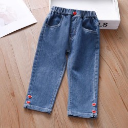 18M-7Y Toddler Girls Love Heart Jeans  Girls Fashion Clothes   