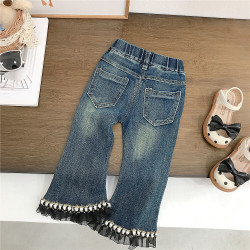 9M-6Y Toddler Girls Stretch Slit Flared Jeans  Girls Clothes   