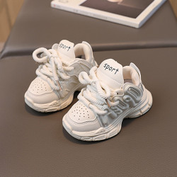 Kids Sport Eyelets Lace-Up Breathable Sneakers  Kids Shoes   