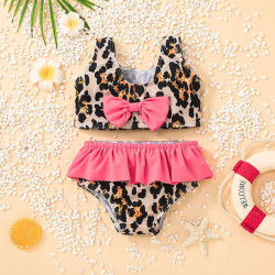 9M-5Y Toddler Girls Leopard Print Bikini Two Piece Swimsuit Set  Girls Clothes   