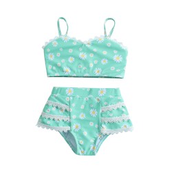 18M-7Y Toddler Girls Lace Polka Dots Two Piece Swimsuit  Girls Clothes   