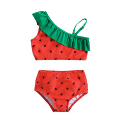 18M-7Y Toddler Girls Watermelon Two-Piece Swimsuit  Girls Fashion Clothes   