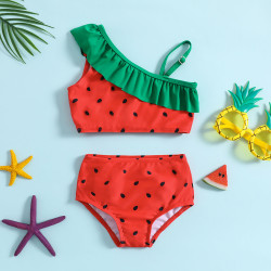 18M-7Y Toddler Girls Watermelon Two-Piece Swimsuit  Girls Fashion Clothes   