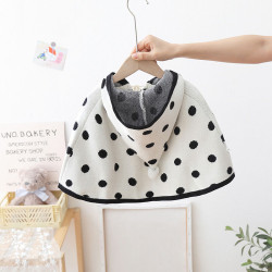 9M-4Y Toddler Girls Knitted Cardigan Polka Dot Cape  Girls Clothes   