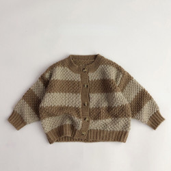 9M-5Y Toddler Wide Stripes Cardigan Sweater  Toddler Clothing   