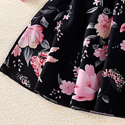 3-7Y Toddler Girls Sets Long Sleeve Ruffled Top Flower Skirts  Girls Clothes   