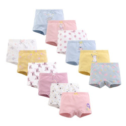4-Pack Girls Cartoon Printed Panties  