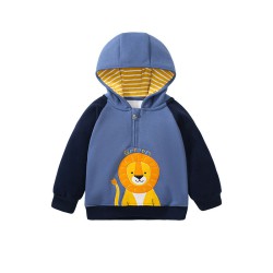18M-7Y Toddler Boys Lion Long Sleeve Hooded Fleece Jackets  Boys Clothes   