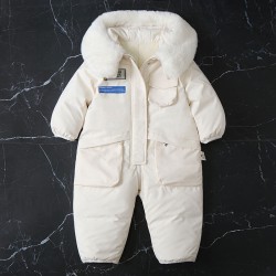 12M-4Y Winter Toddelr Fur Collar Ski Jumpsuit  Toddler Boutique Clothing   