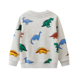 18M-7Y Toddler Boys Dino Print Fluorescence Long Sleeve Sweatshirts  Boys Clothes   