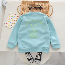 9M-5Y Toddler Boys Solid Color Cartoon Long-Sleeved Cardigan Jackets  Boys Clothing   