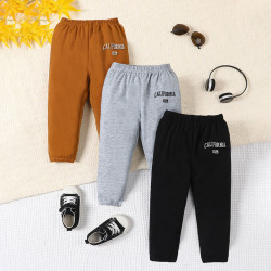 18M-6Y Toddler Boys Letter Set Of 3 Track Pants  Boys Boutique Clothing   