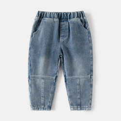 18M-6Y Toddler Boys Solid Color Denim Trousers  Boys Clothing   