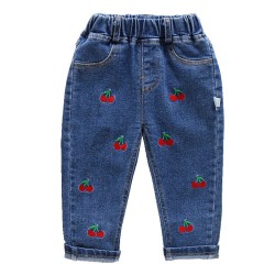 Kids Embroidered Stretch Denim Jeans  Toddler Boutique Clothing   